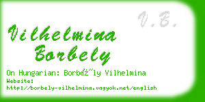 vilhelmina borbely business card